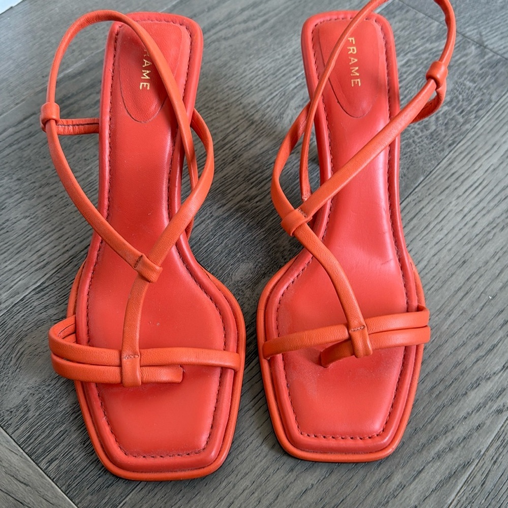 Frame Women's Orange Strappy Sandals 39.5